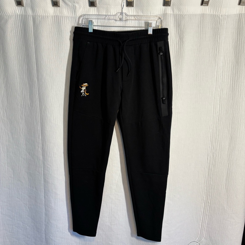 Greyson Black Joggers with Embroidered Detail